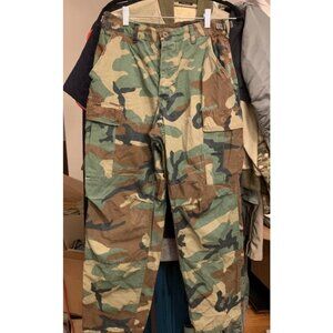Vintage US Army M81 Woodlands Hot Weather Camo Cargo Pants - Size Small Short
